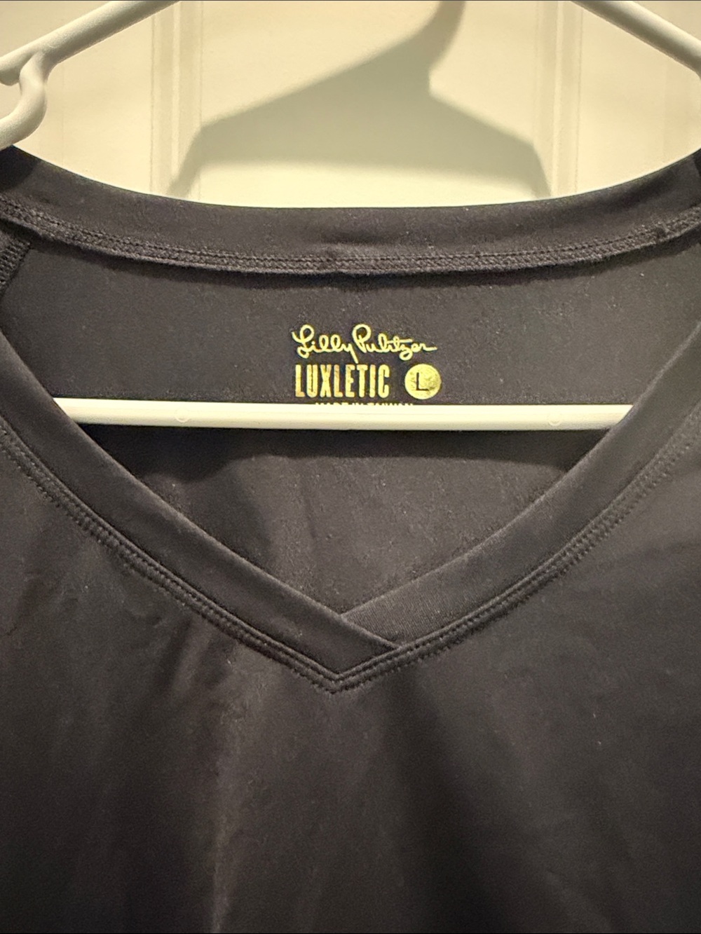 Lilly Pulitzer Luxletic Renay Sunguard Long Sleeve Top Onyx Black Large - Picture 2 of 10
